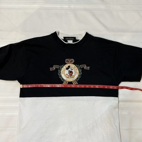 Vintage Walt Disney World Disney Originals SS T-Shirt Applique Embroidered Gold - Picture 5 of 7
